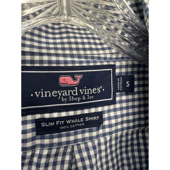 Vineyard Vines Whale Shirt Men's Small Plaid Slim Fit Button Down - Picture 4 of 7
